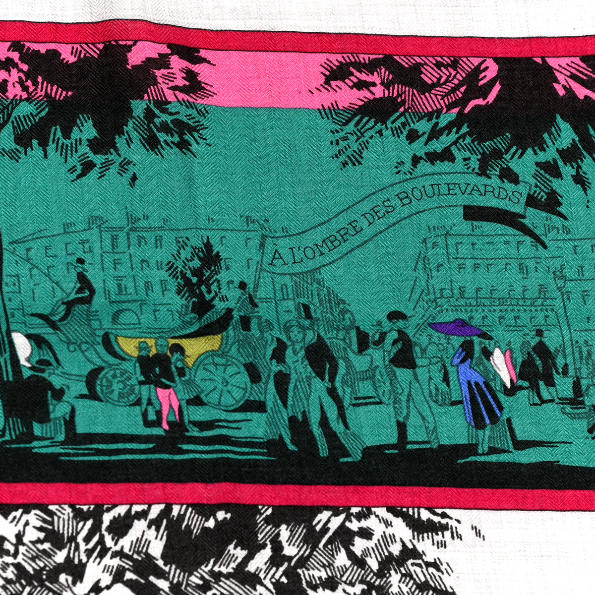 Hermès Hermes Cashmere Silk A L'Ombre des Boulevards Printed Cashmere Shawl 140 ladies