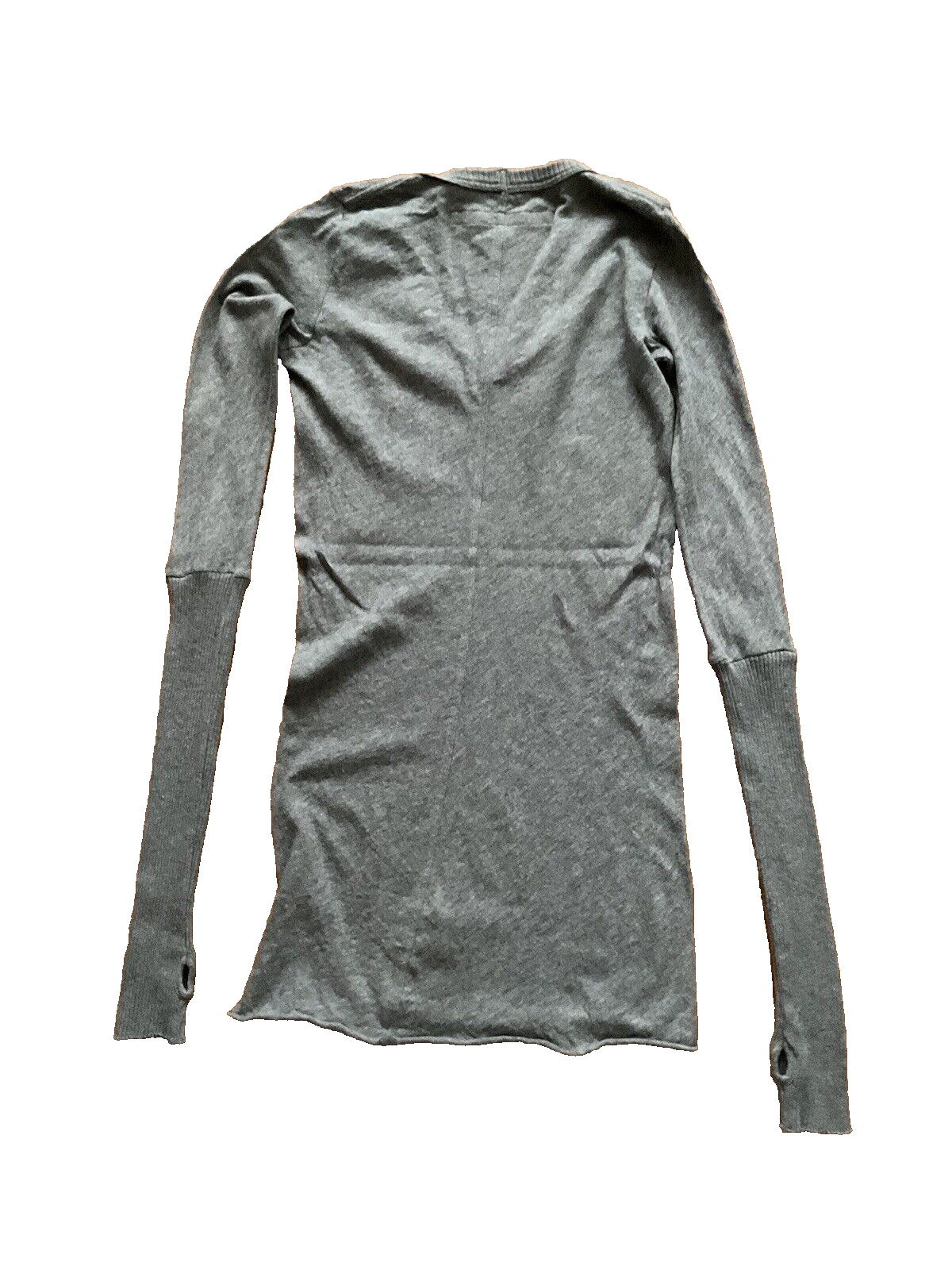 ENZA COSTA Cashmere Cotton Fitted Cuffed V Neck Sweater Knit Size XS ladies