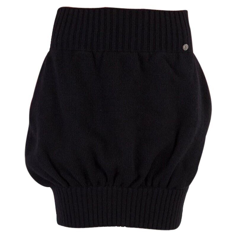 CHANEL Balloon knit skirt P33485K00877 Pure cashmere Black Size F 38 UK 10 US 6 ladies