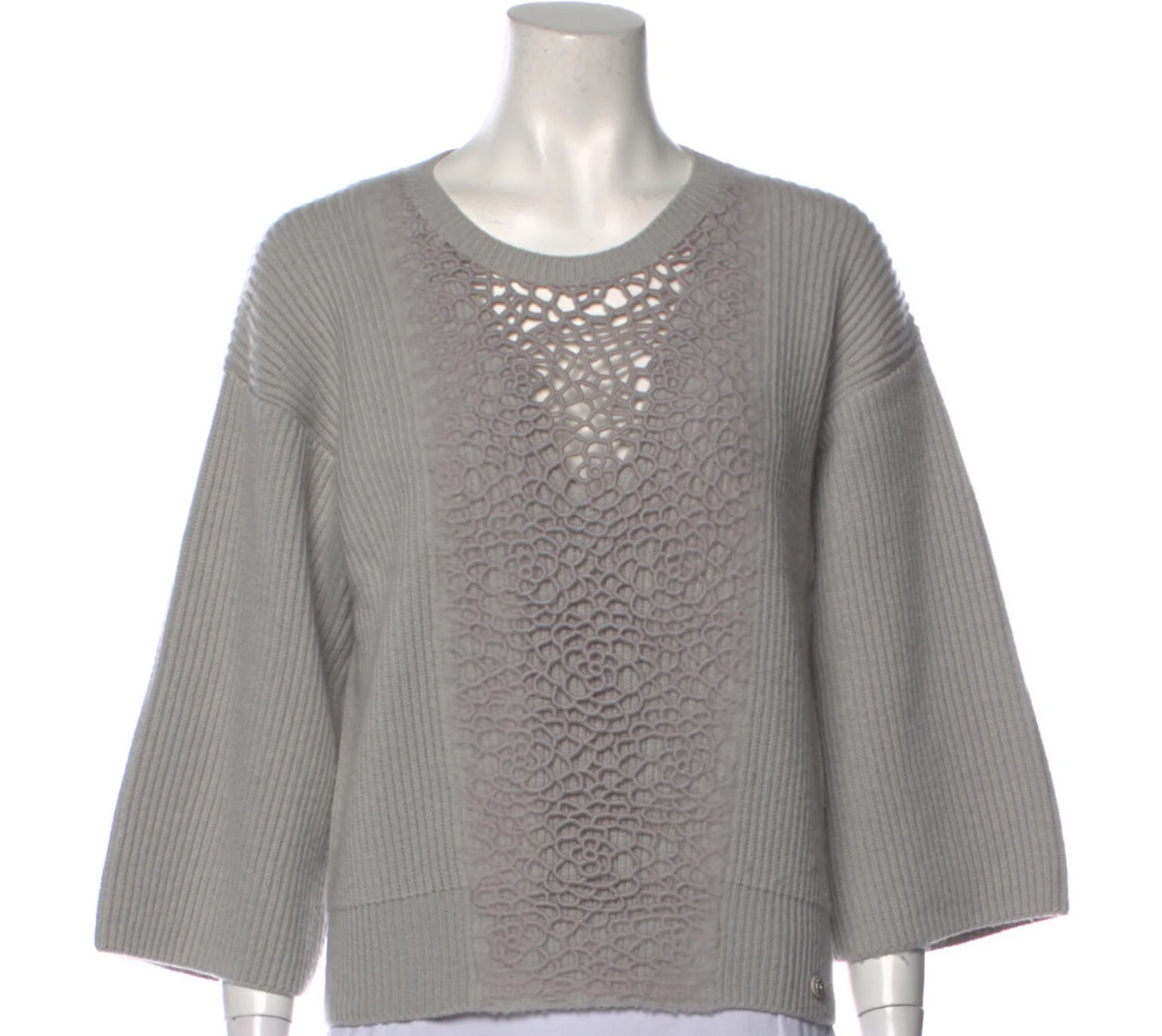 CHANEL 100% Cashmere Knit Open Cardigan Kimono Sweater Jumper F 40 UK 12 US 8 ladies