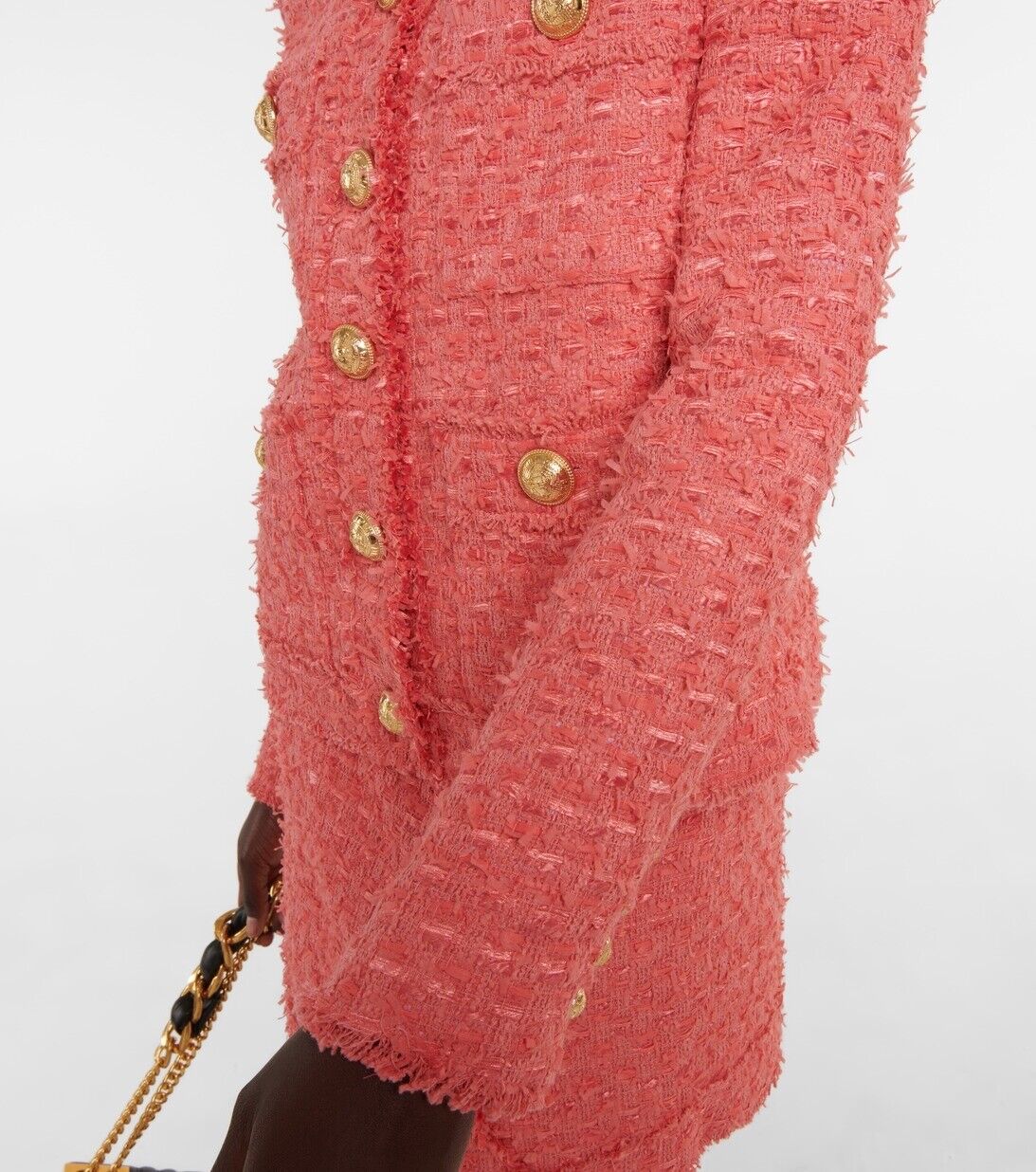 Balmain 2023 Boucle Tweed Jacket & Skirt Set F 36 UK 8 US 4 S small ladies