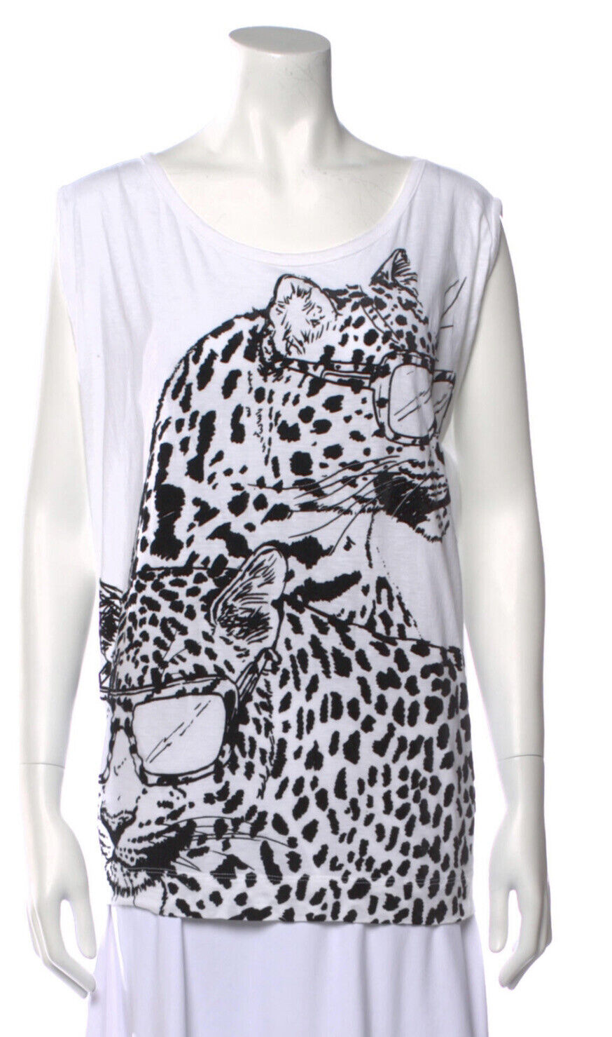 Stella McCartney Velvet Leopard T shirt Size I 40 UK 8 US 6 S small ladies