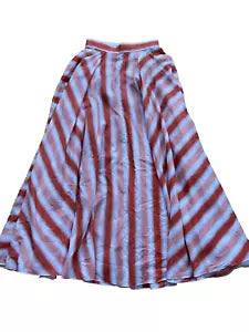 AZZEDINE ALAÏA ALAIA Cotton Striped Maxi Long Skirt F 36 XS ladies