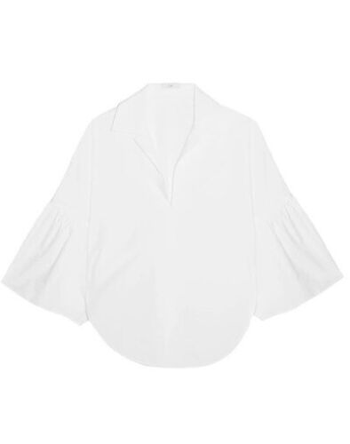 Tome NYC White Shirt Project Cotton-poplin Shirt Size S small ladies