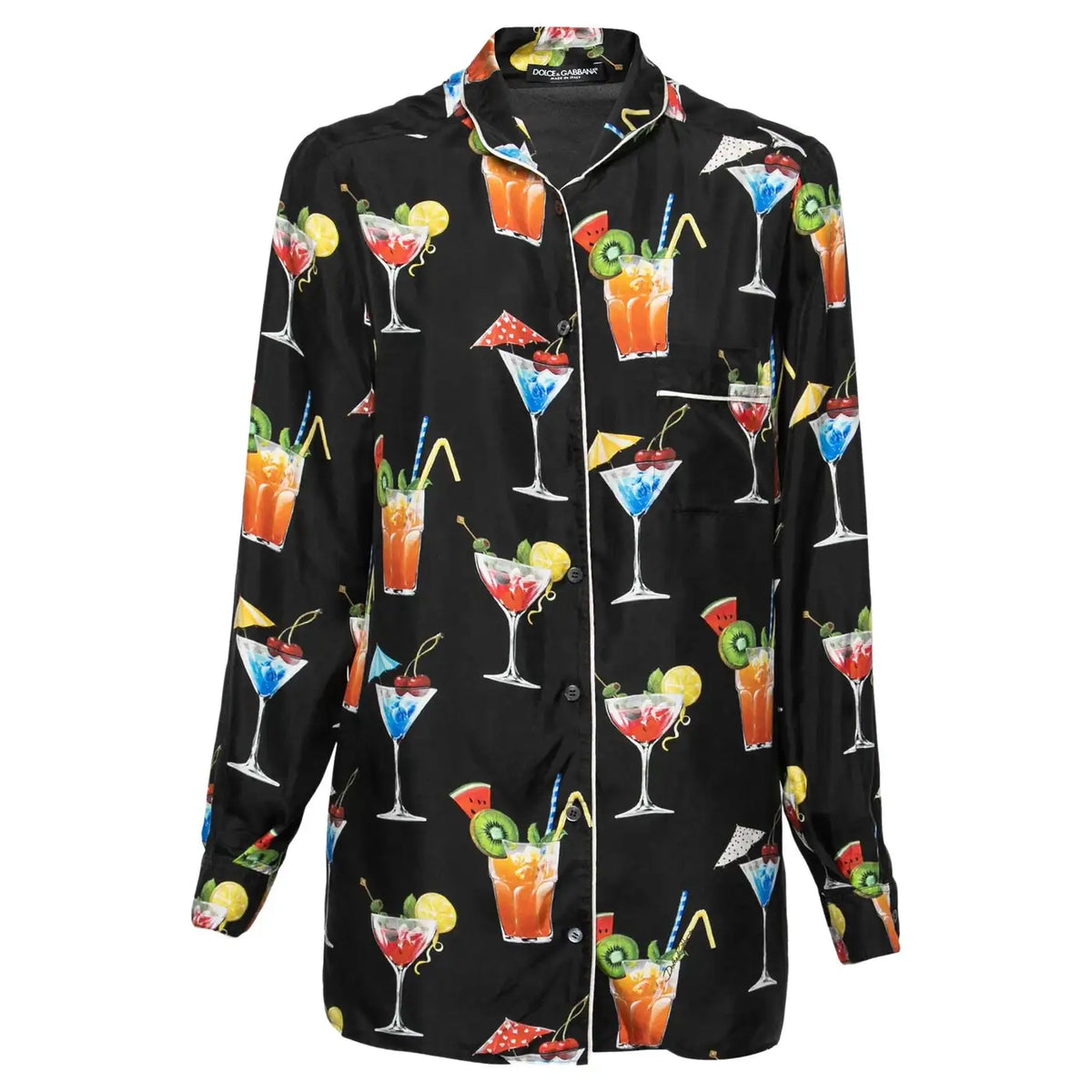 Dolce & Gabbana Silk Cocktail pyjamas Shirt Top Size I 40 Small ladies