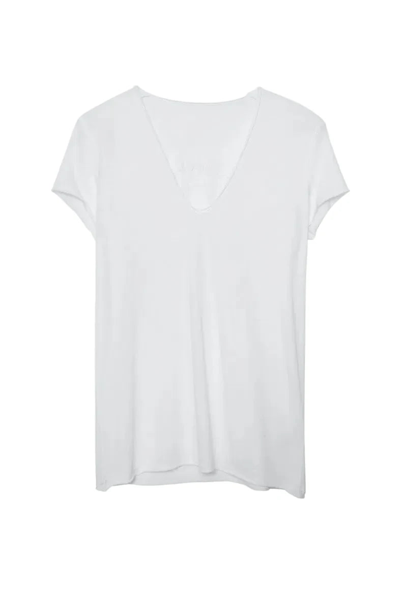 Zadig & Voltaire Story Fishnet Skull Strass T-Shirt Size XS ladies