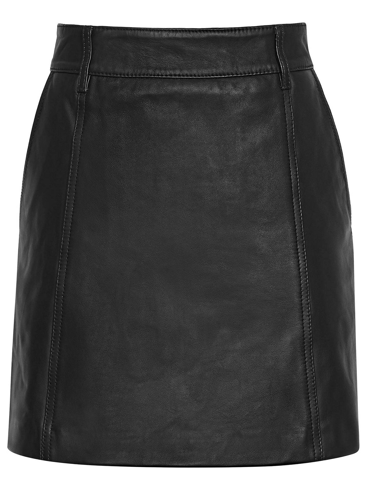 Reiss Womens Mimi Leather Mini Skirt Black Size UK 6 US 2 EU 34 XS LADIES