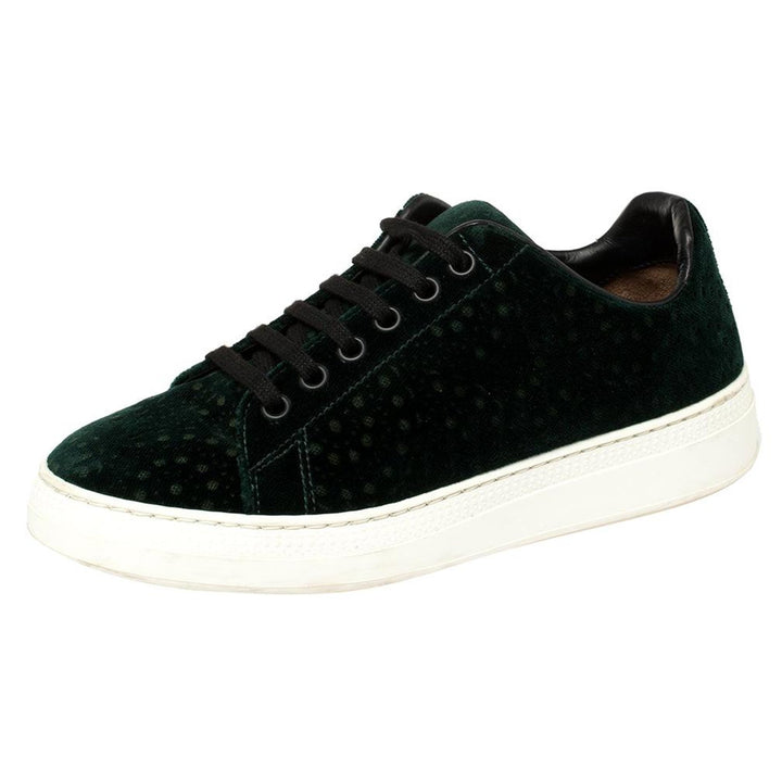 Azzedine Alaia LASER-CUT Velvet Lace Up Sneaker Trainers Size 35 US 5 UK 2 ladies