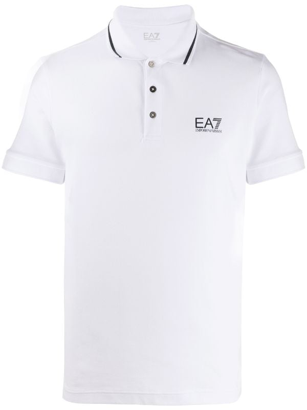 Ea7 Emporio Armani White Polo Top Size XL men