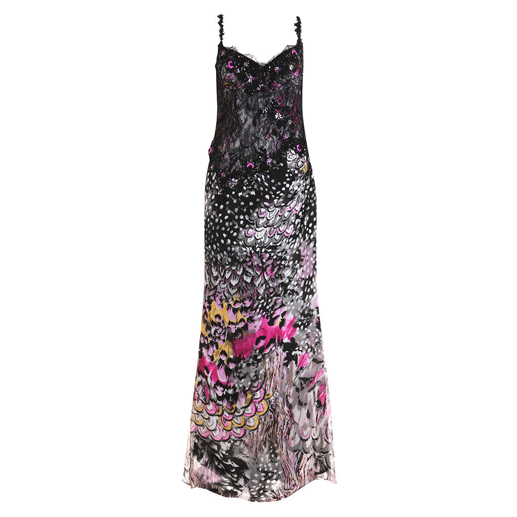 harrods maxi dresses HARRODS BELLVILLE SASSOON LORCAN MULLANY HAND MADE SILK LACE GOWN UK 1 –  Afashionistastore