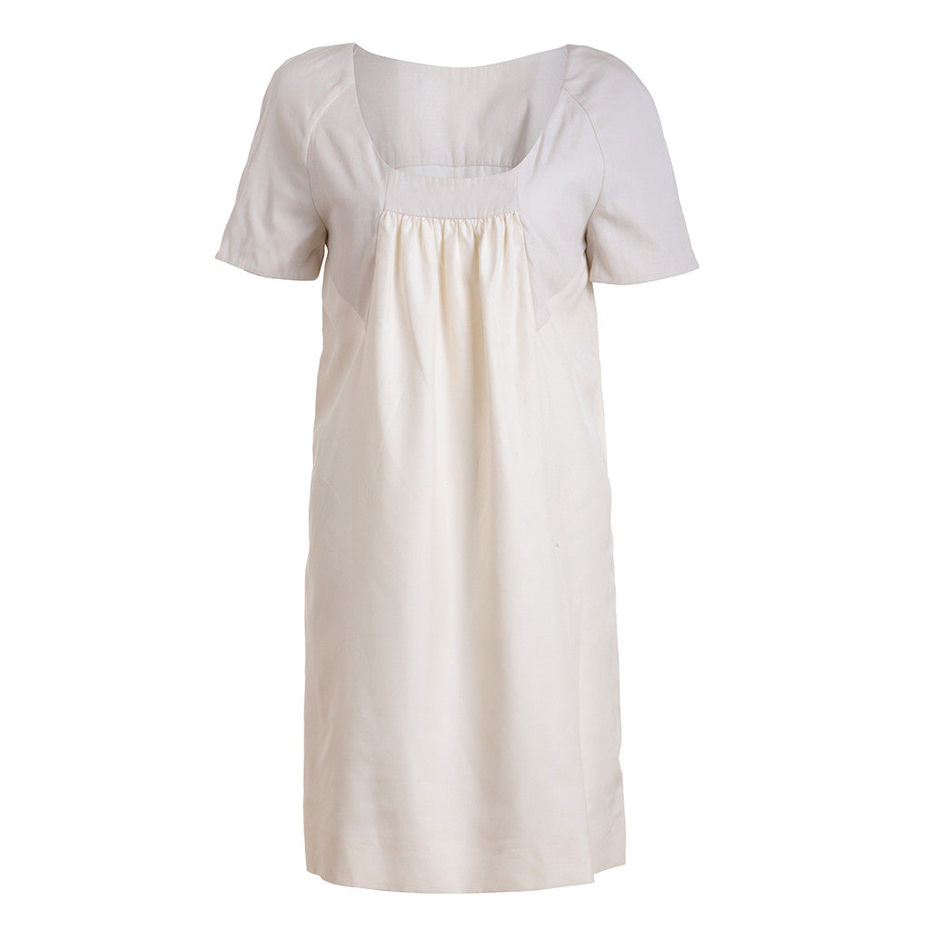CHLOÉ CHLOE MILK COTTON SILK DRESS SIZE FR 38 Ladies – Afashionistastore