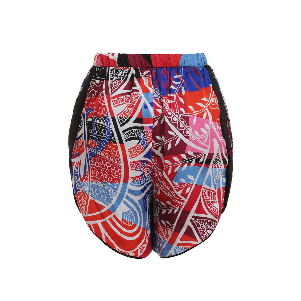 Emilio Pucci 3ETT01 3E979 GRAPHIC-PRINT COTTON Shorts Multicolor