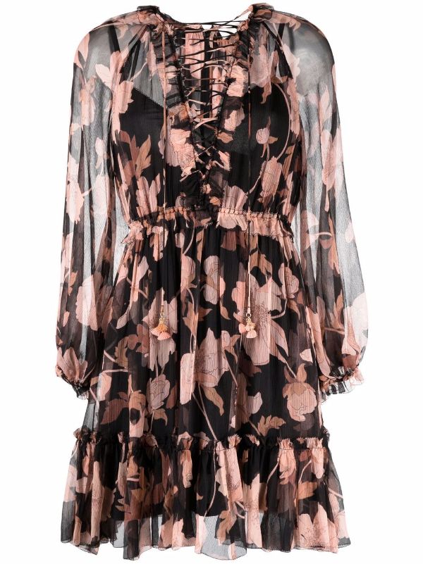 ZIMMERMANN 2022 Concert Floral Print Mini Dress Size 0P XXS. ladies –  Afashionistastore