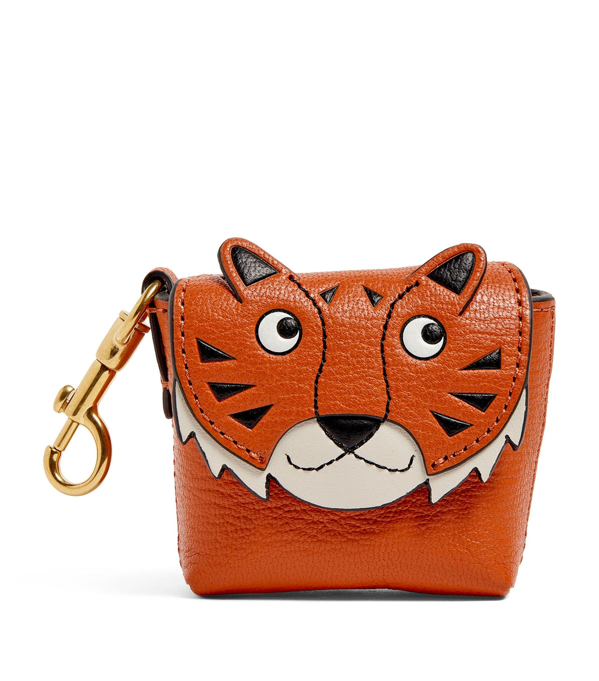 Anya Hindmarch 2022 Tiger textured-leather AirPods case ladies
