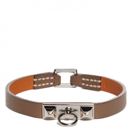 HERMES Swift Micro Rivale Bracelet Small Etoupe Palladium Size S Small ladies