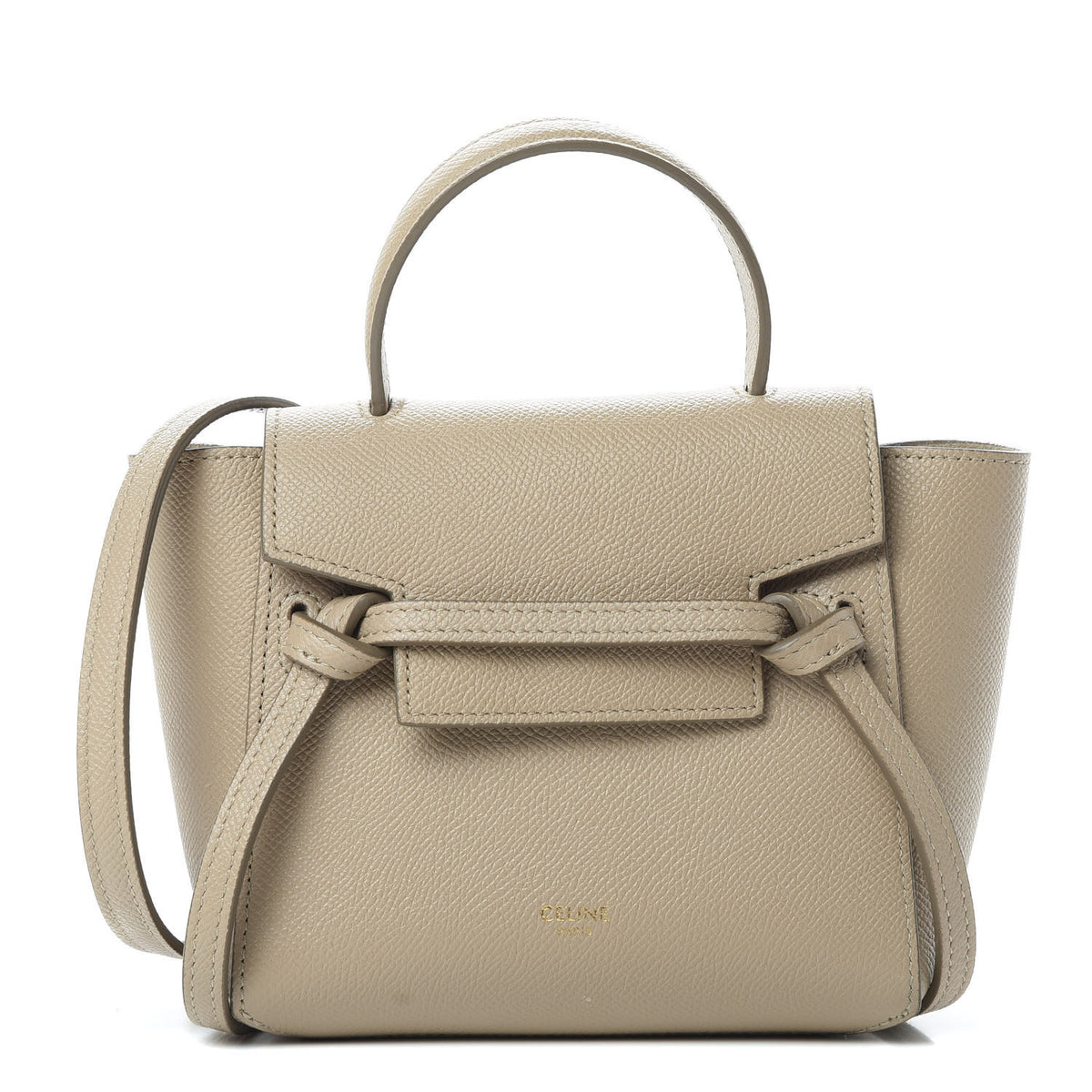 Céline Celine Paris Grained Calfskin Nano Belt Bag Light Taupe Bag Handbag ladies