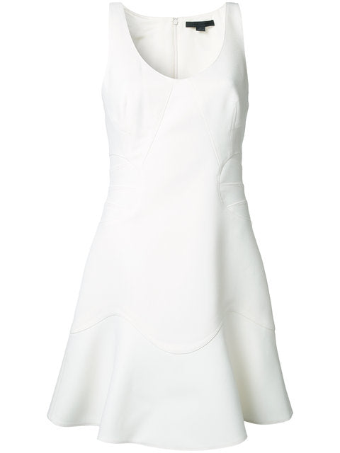 Alexander Wang - Tailored Bodice A-line Dress In White US 4 UK 8 S SMA Afashionistastore Alexander Wang - Tailored Bodice A-line Dress In White US 4 UK 8 S SMA Afashionistastore
