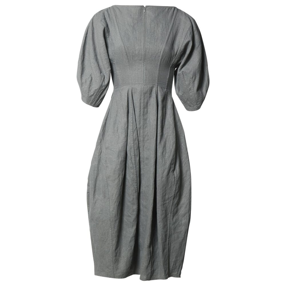 grey linen dress uk Cloud Grey Linen Dress