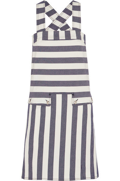 See by Chloé Striped stretch-denim mini dress Ladies