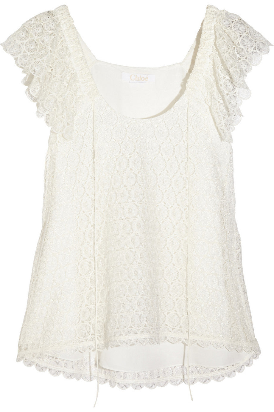 CHLOÉ Crocheted lace top Ladies