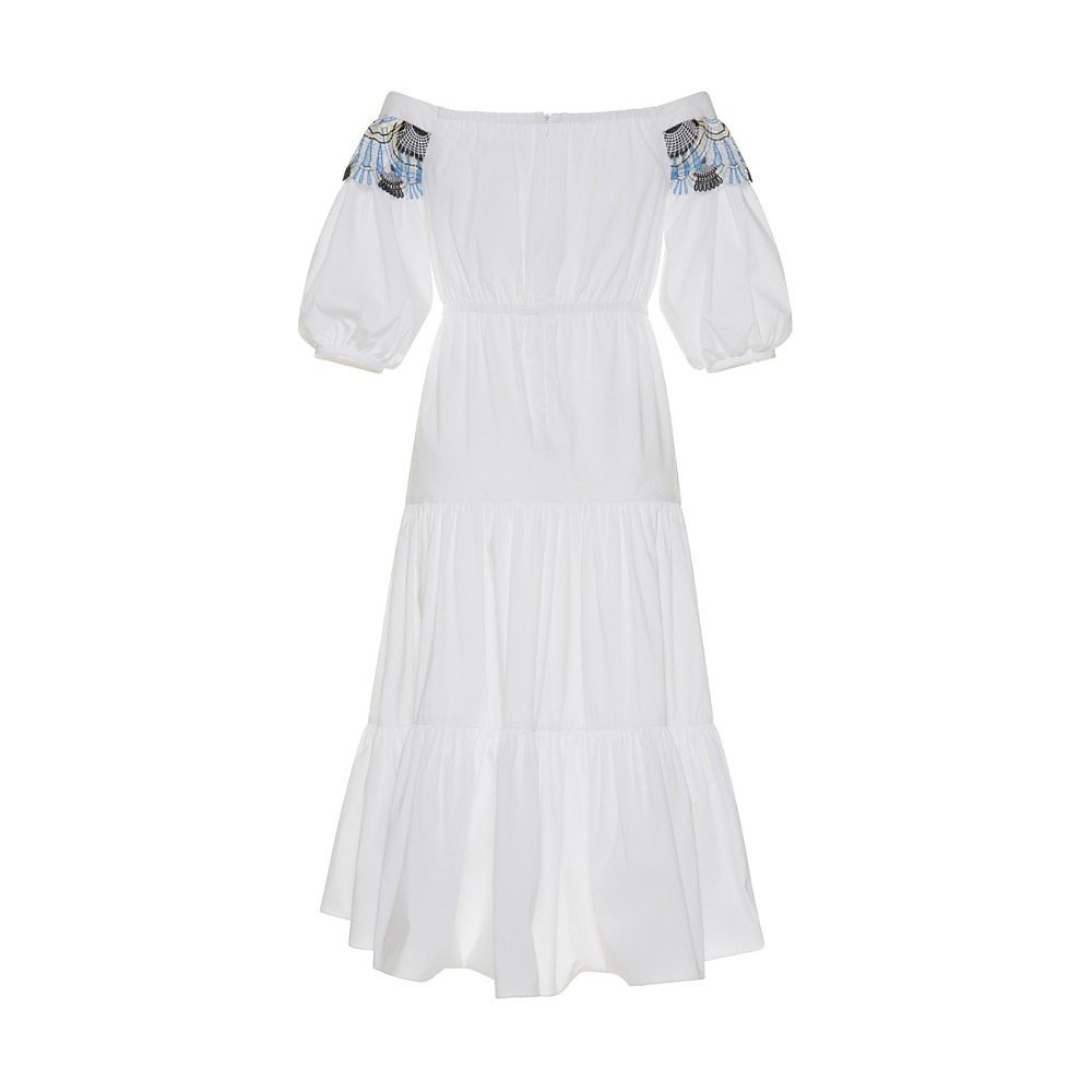 PETER PILOTTO White Off Shoulders Cotton Lace Pallas Dress Size UK 12 ladies