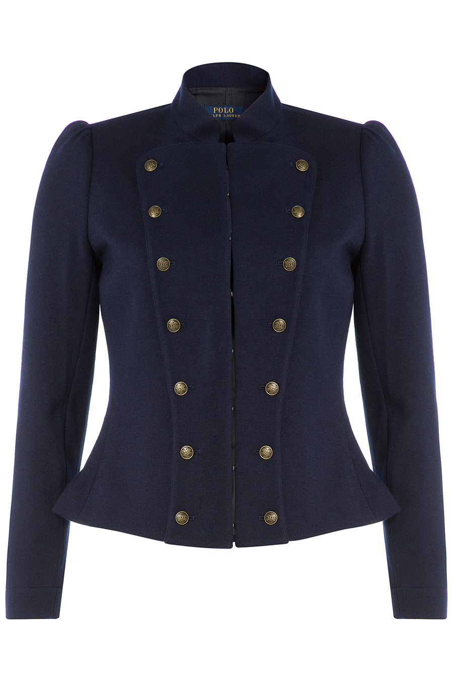 RALPH LAUREN Polo Wool Blend Navy Fitted Jacket Size US 4 UK 8 S small ladies