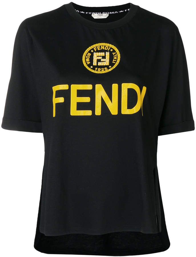 【美品】FENDI FFロゴ柄 Tシャツ 楽天市場】フェンディ FENDI ブルー FFコットン Tシャツ クルー