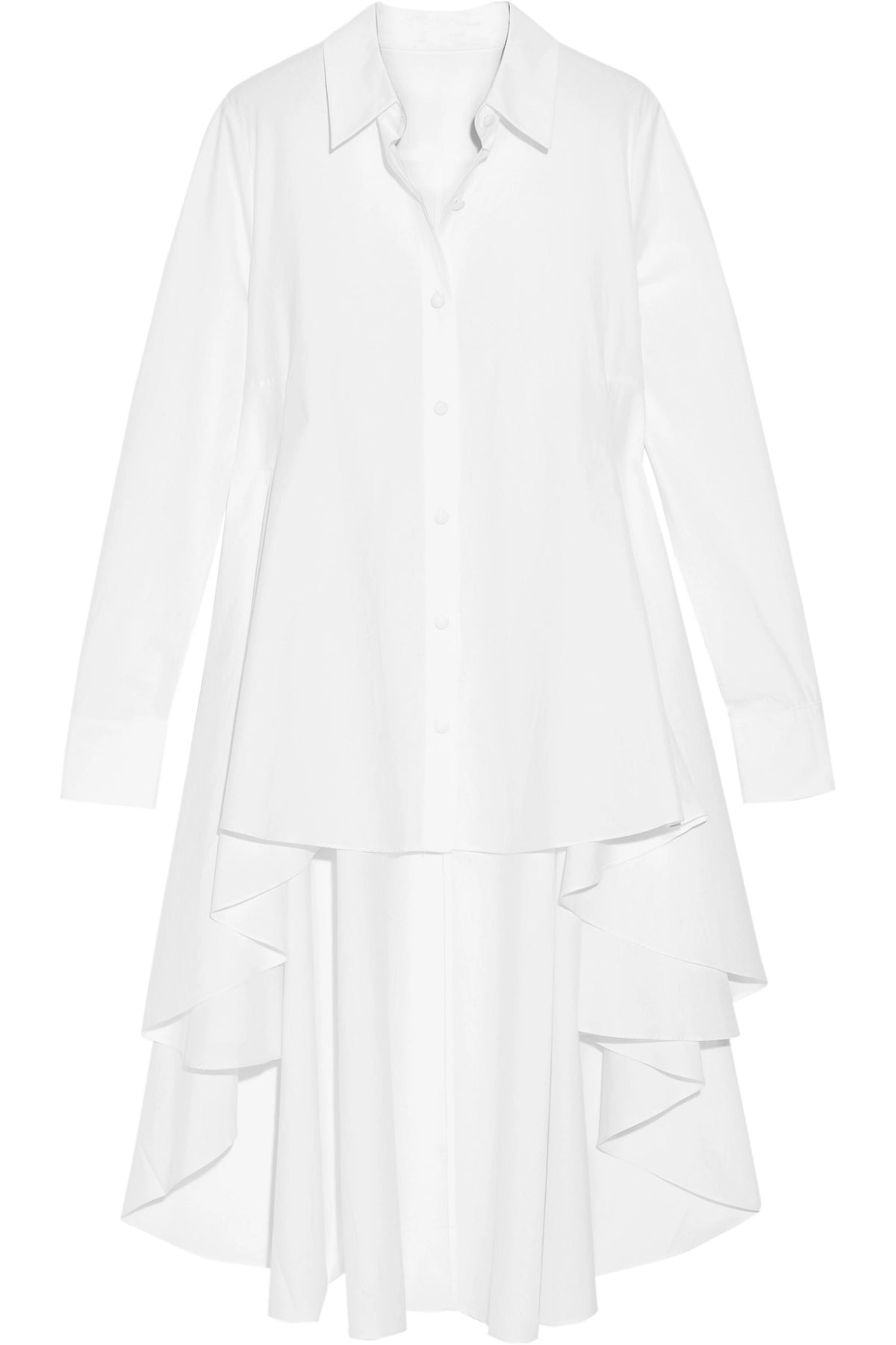 CO White Asymmetric cotton-poplin shirt Size XS ladies