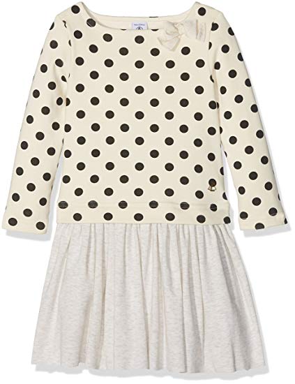 Petit Bateau Girl's Polka Dots Long Sleeve Dress Children Size 4 years 104 Cm Children