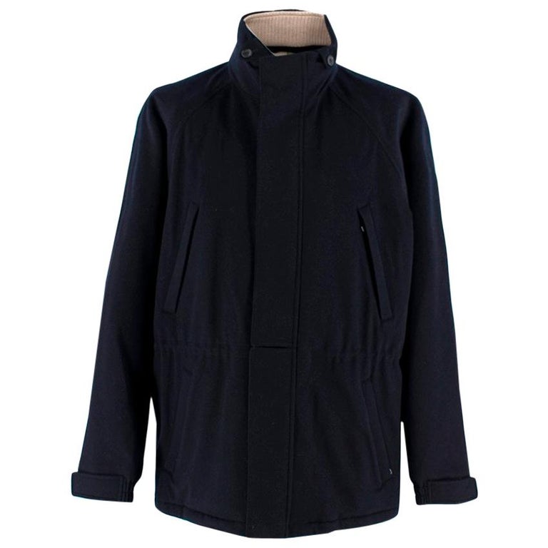 Loro Piana Mens Navy Icer Hooded Coat Jacket 2 in One Size L large men