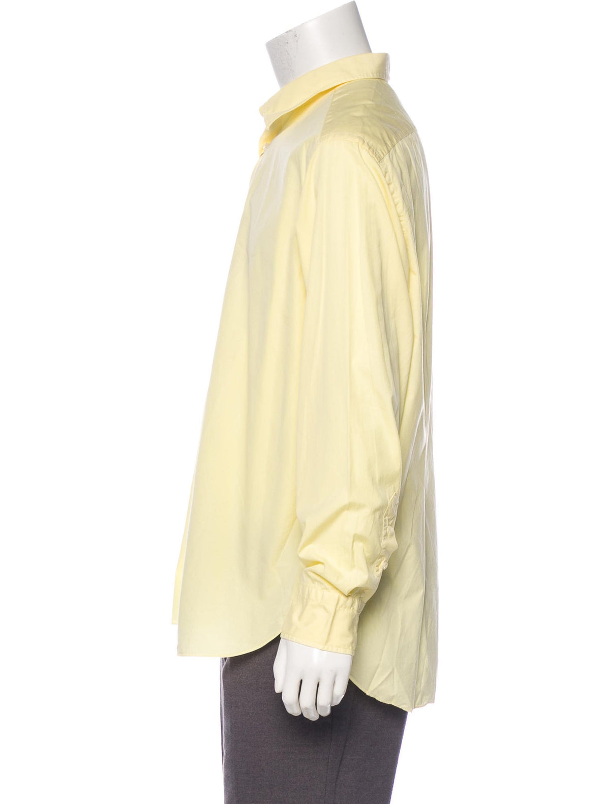 RICHARD JAMES BESPOKE HAND MADE LONG SLEEVE BUTTON-UP YELLOW SHIRT men