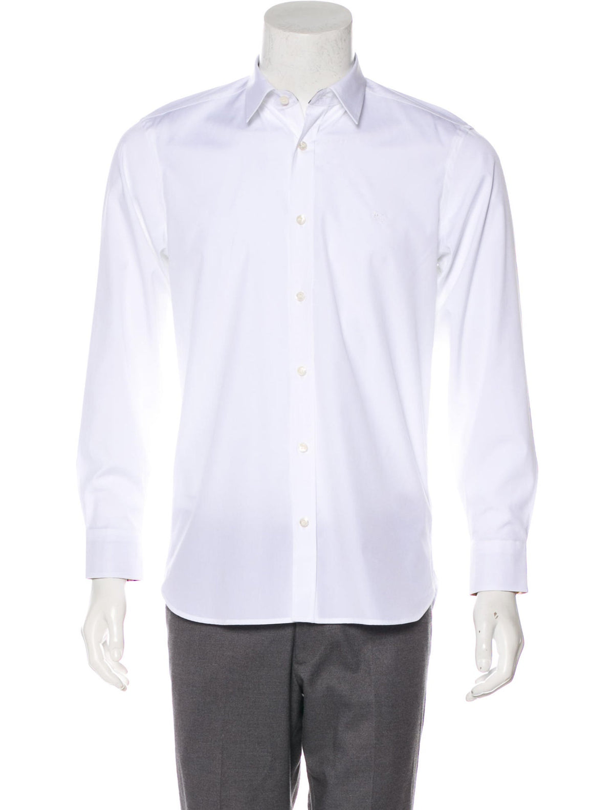 BURBERRY LONDON LONG SLEEVE BUTTON-UP WHITE SHIRT SIZE 15 3/4 40” Men