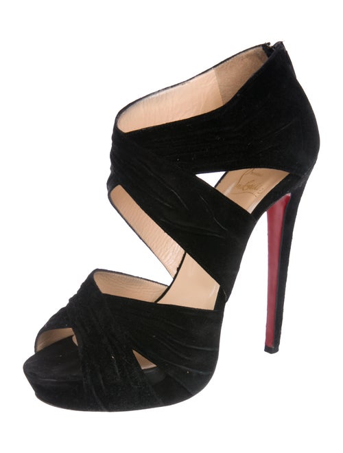 Christian Louboutin Bandra Suede Sandals Shoes 36 US 6 UK 3 ladies