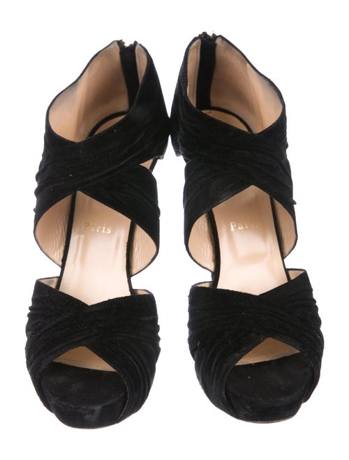 Christian Louboutin Bandra Suede Sandals Shoes 36 US 6 UK 3 ladies