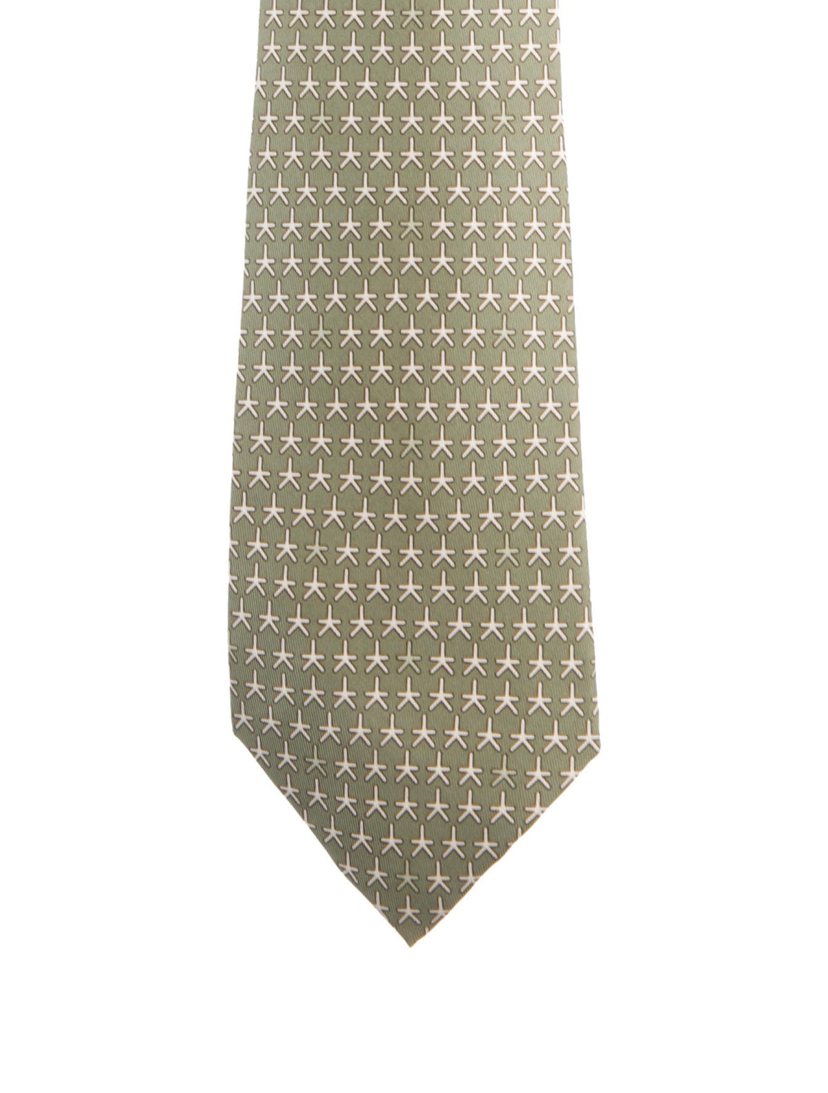 Hermès HERMES Paris Silk STAR Print Tie 5056 PA 100% AUTHENTIC Men