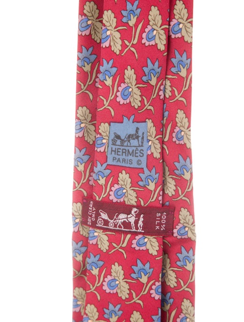 Hermès HERMES Paris Silk FLORAL Print Tie 7259 MA 100% AUTHENTIC Men