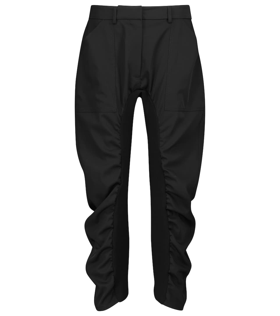 Stella McCartney Tina ruched-leg cropped trousers pants Size I 34 UK 4 US 0 ladies