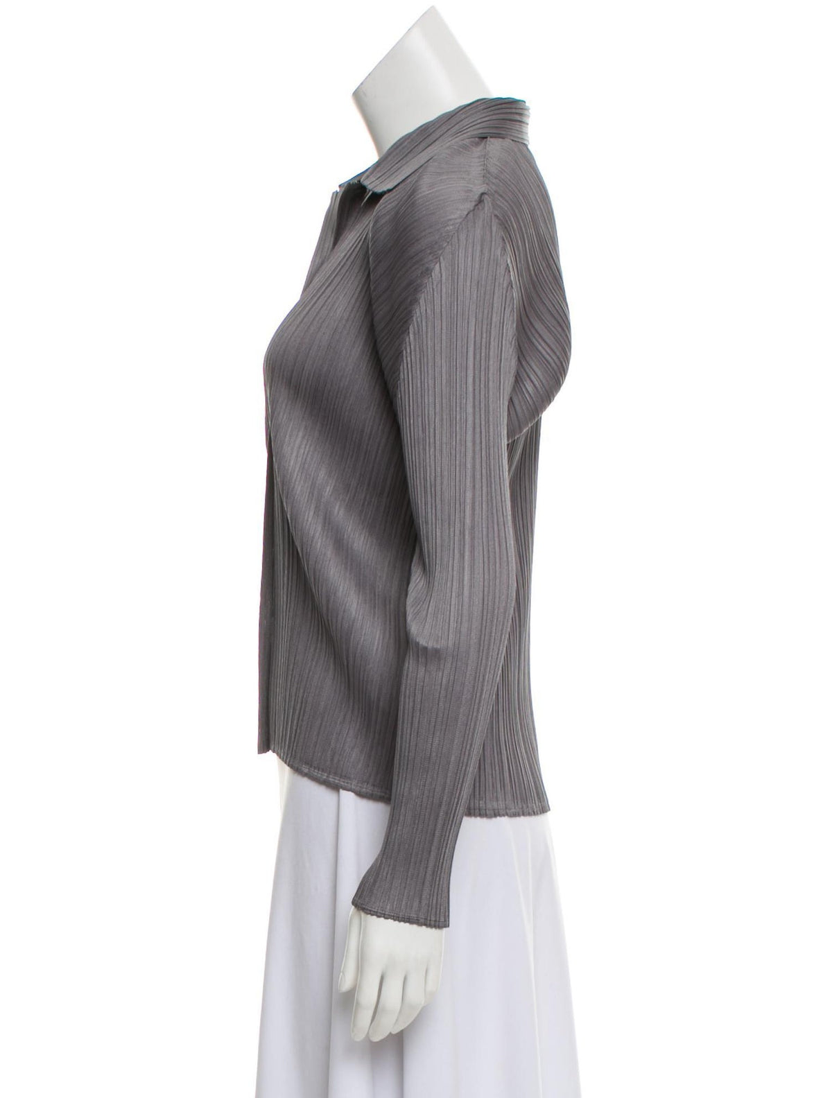 PLEATS PLEASE ISSEY MIYAKE Pleated Shirt In Grey ladies
