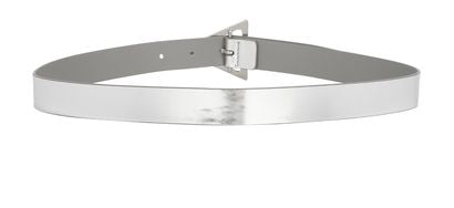 Bottega Veneta Triangle silver leather belt Ladies