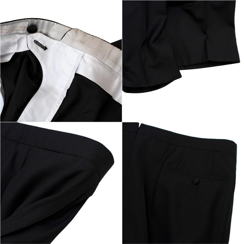 Brioni Black & White Wool Blend Tailored 3 Piece Morning Suit men