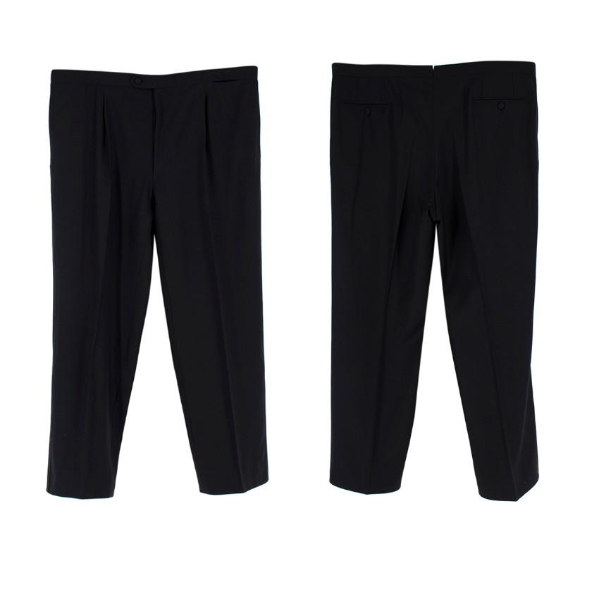 Brioni Black & White Wool Blend Tailored 3 Piece Morning Suit men