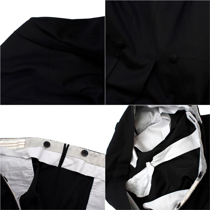 Brioni Black & White Wool Blend Tailored 3 Piece Morning Suit men