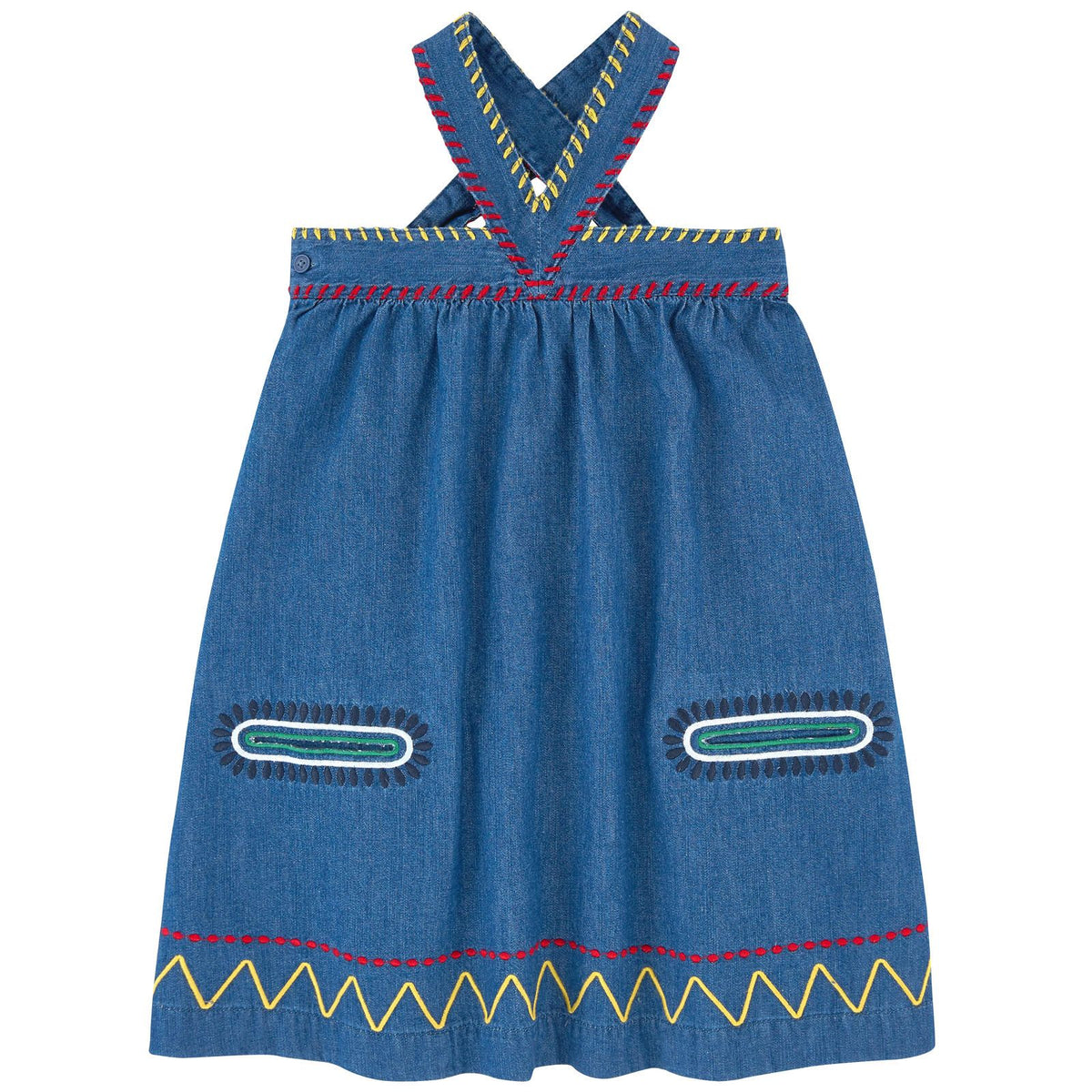 Stella McCartney KIDS Girls' Ethnic-style chambray denim jeans dress Children