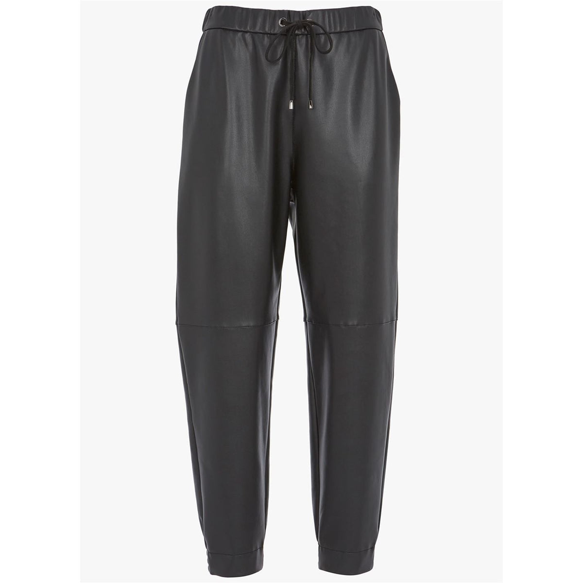 Rya Couros Real Leather Jogger Trousers, Black Pants Size 40 UK 12 US 8 L LARGE ladies