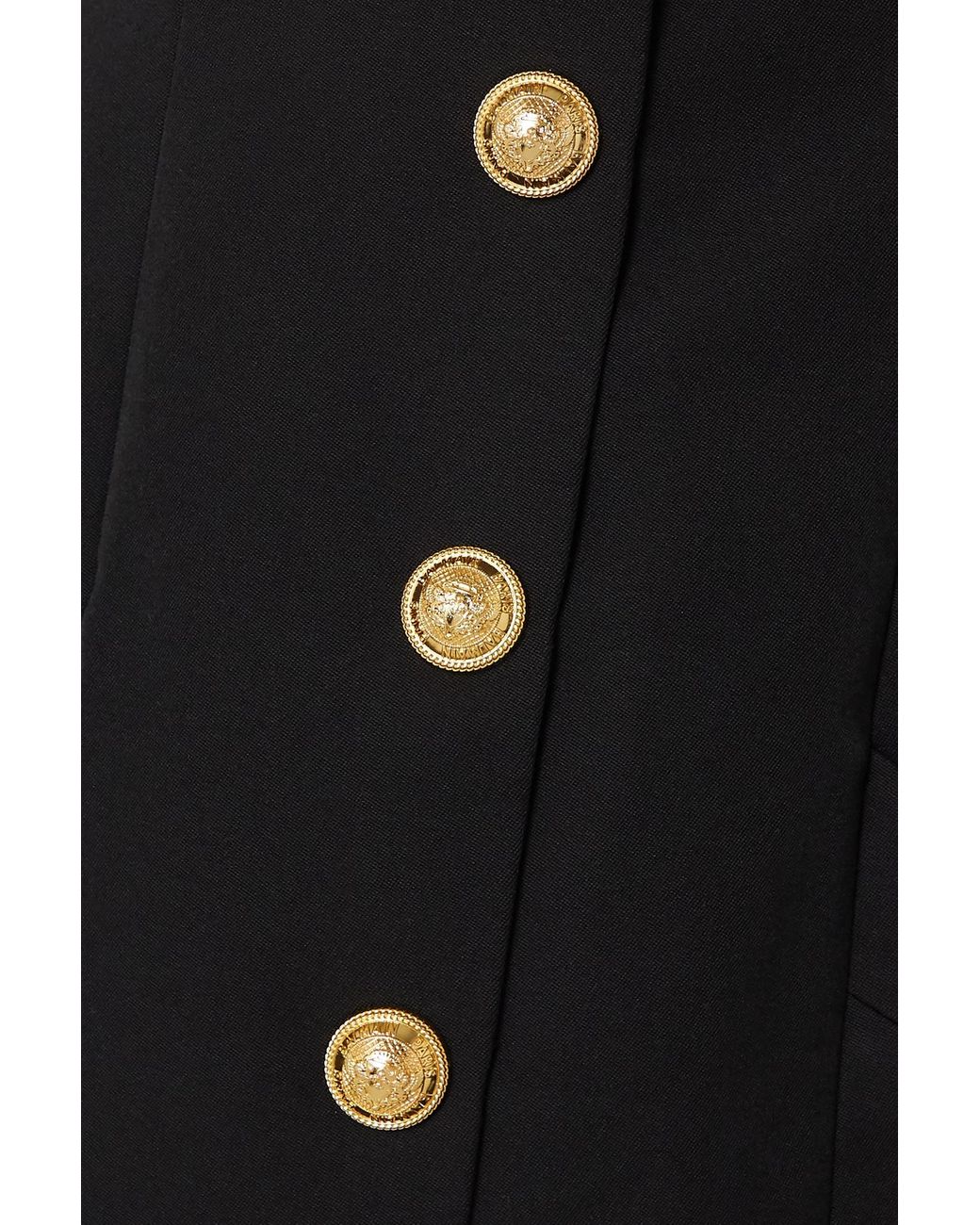 £3,940 SOLD OUT Balmain BLACK WOOL BLAZER DRESS F 40 UK 12 US 8 ladies