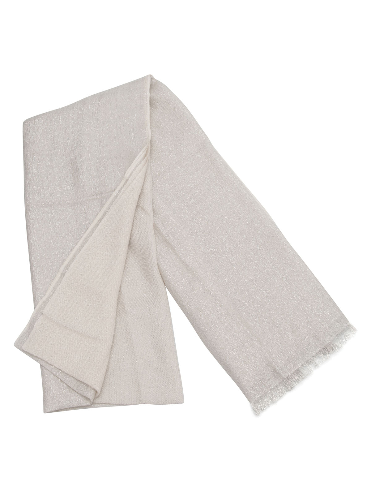 Brunello Cucinelli Silk & Cashmere Lame Knit Scarf Shawl ladies