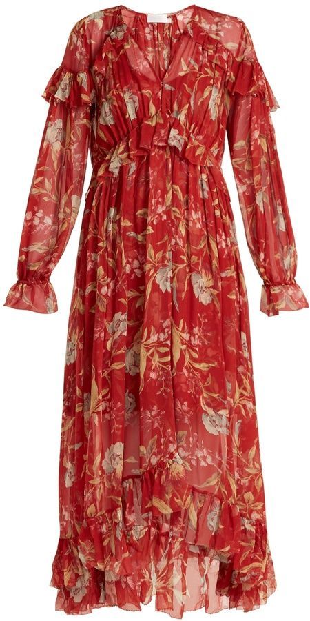 ZIMMERMANN Corsair Iris Cape Silk Dress Size 1 ladies  Afashionistastore