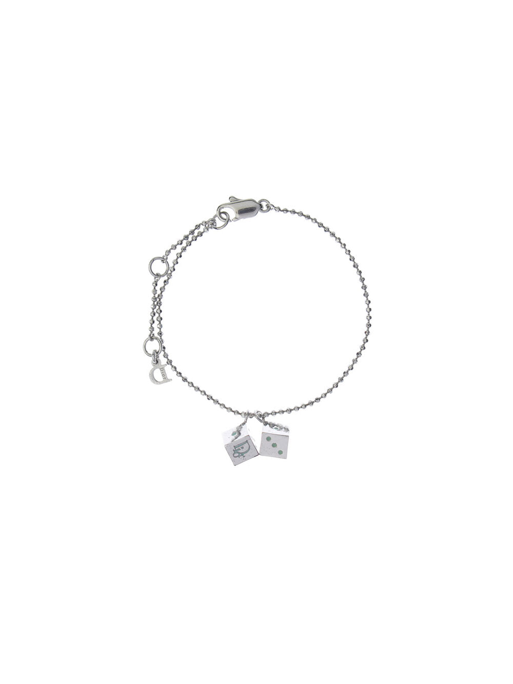 Dior Christian Dior Iconic Silver Dice Charm Bracelet Rare 13.8 grams ladies