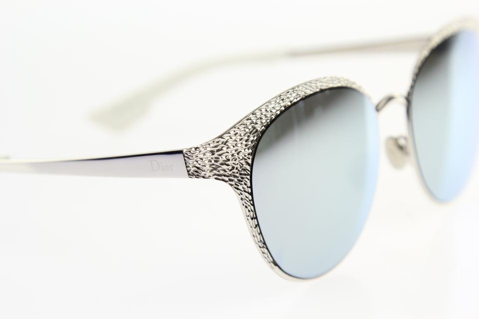 CHRISTIAN DIOR UNIQUE Palladium Cat Eye Metal Limited Edition Mirror Sunglasses ladies