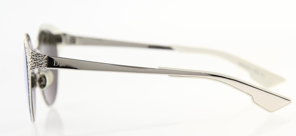 CHRISTIAN DIOR UNIQUE Palladium Cat Eye Metal Limited Edition Mirror Sunglasses ladies